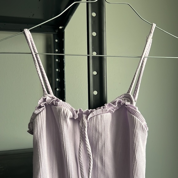 Urban Outfitters Ribbed Ruffle Trim Dress - Picture 2 of 4
